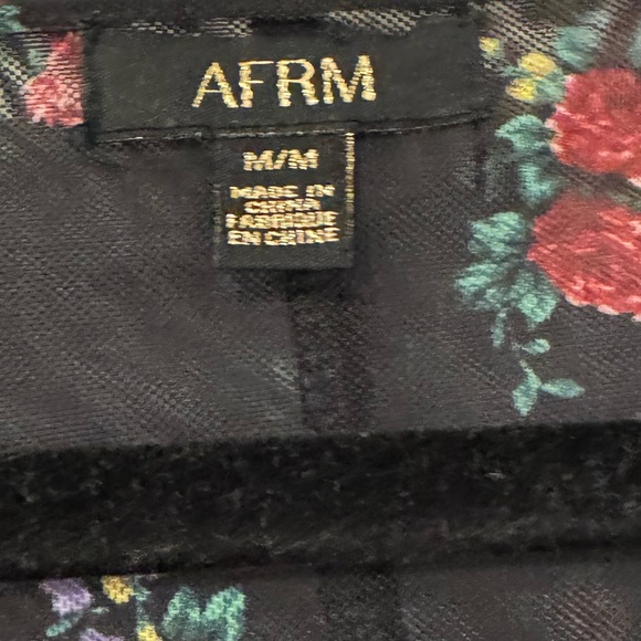 AFRM Kona Long Sleeve Corset Top in Noir Multi Floral - Picture 7 of 7